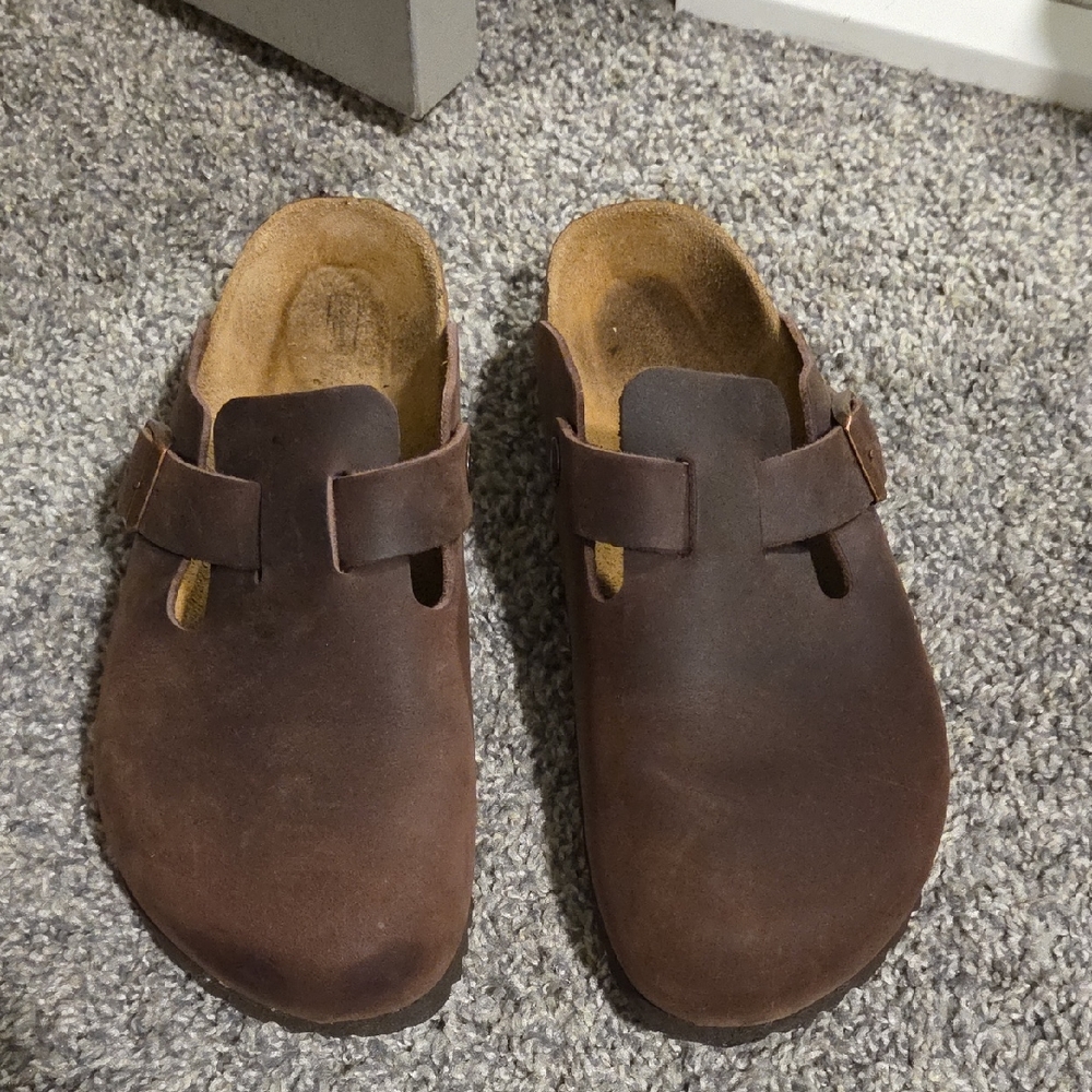 Birkenstock Boston Clogs- Habana Brown Oiled Leather